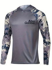 Men's Fish Pattern Hoodie Anti UV Sunscreen Fishing Shirt