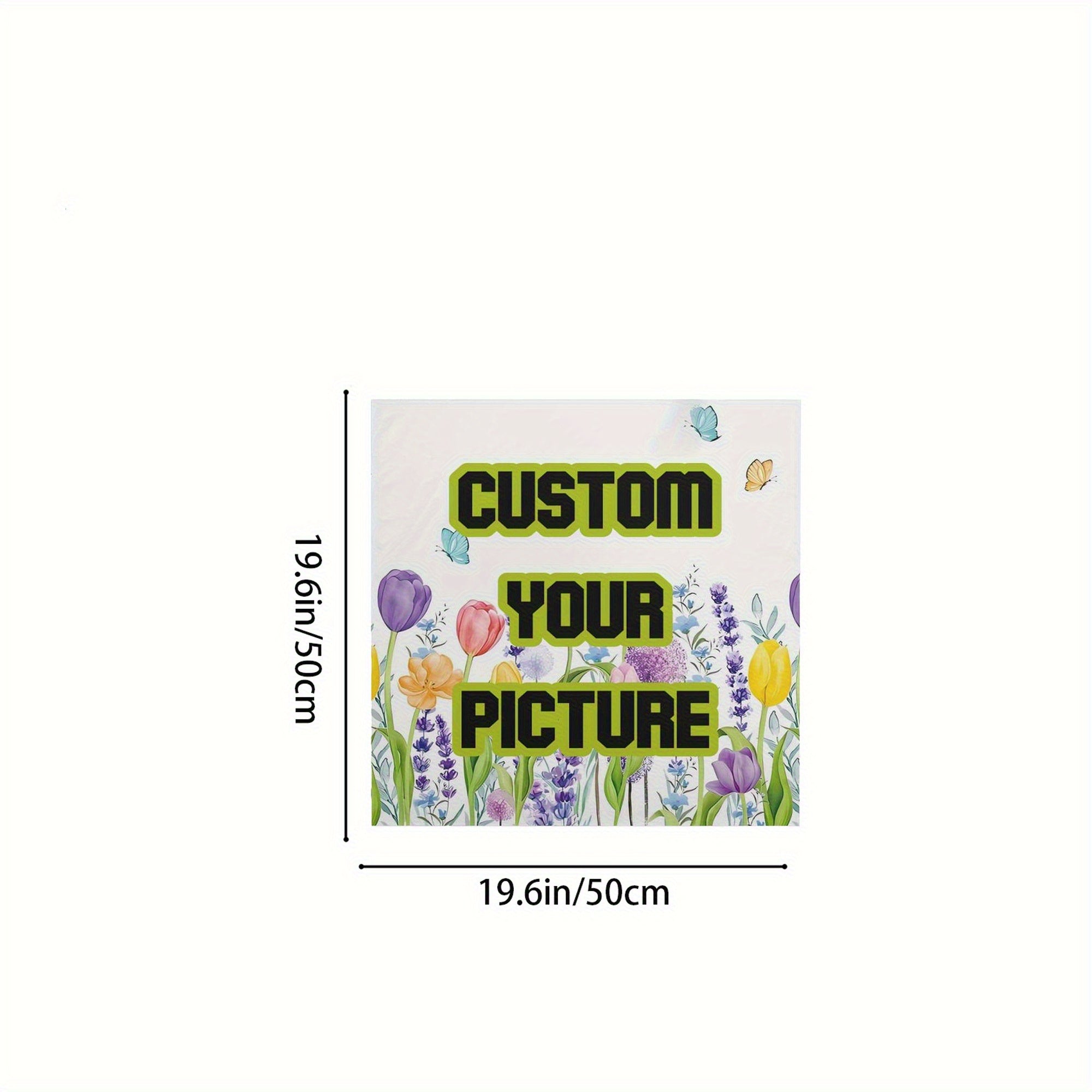 Personalized Square Silk Scarf - Custom Patterns or Photos
