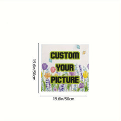 Personalized Square Silk Scarf - Custom Patterns or Photos