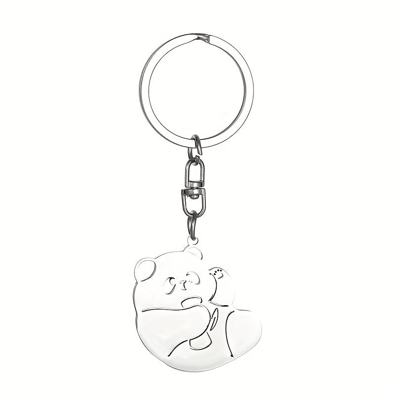 Cartoon Panda Keychain Bag Ornaments Gift Car Key Ring Charms