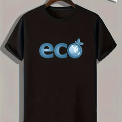 Eco Print Men's Graphic Tee Summer Casual Comfy T-shirt