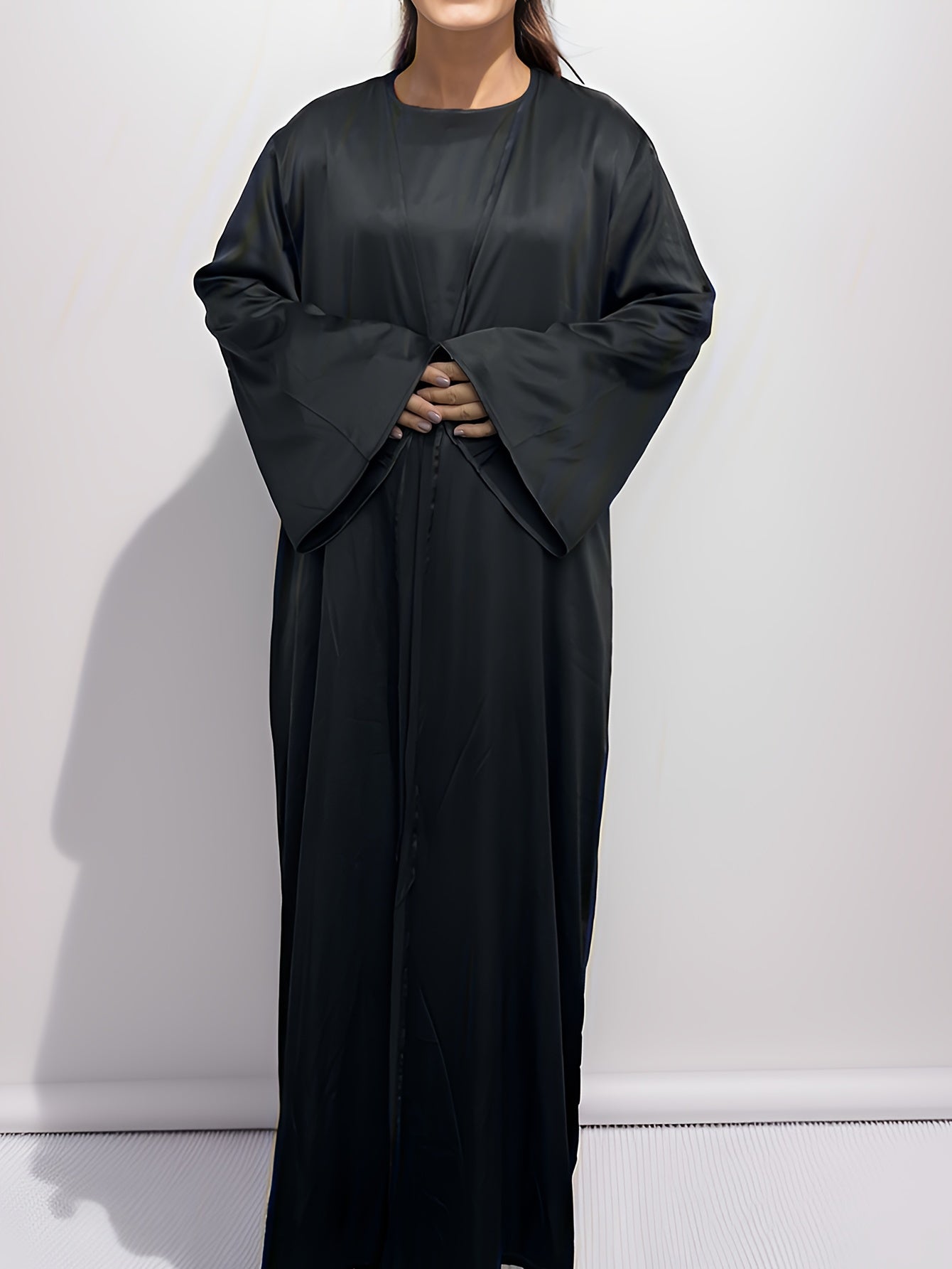 Modest Abaya Outfits Women's Maxi Dress & Cardigan Set