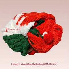 2pcs Christmas Hat Fabric DIY Thread Extra Thick Wool Thread 245g