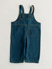 Baby Denim Pocket Overalls All match Jumpsuit
