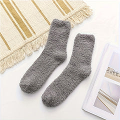 Winter Coral Fleece Floor Socks US7.5-9.5