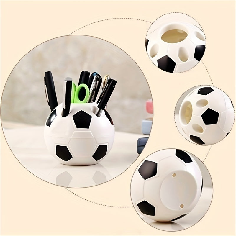 Soccer Shape Pen Pencil Holder Desktop Rack Home Decoration