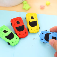 6pc Racing Car Erasers Mini Sports Car Shaped Pencil Erasers School Supplies