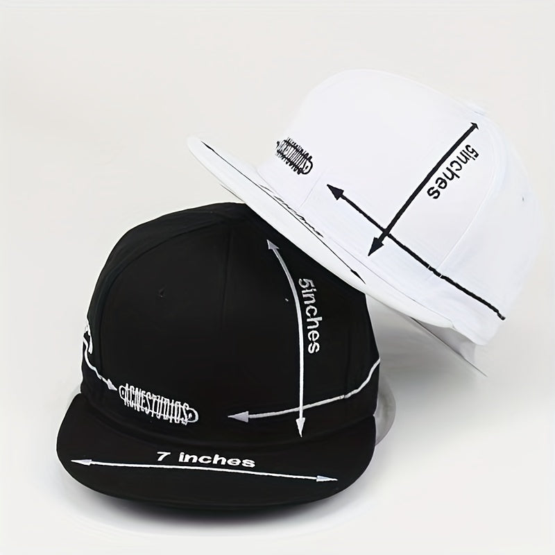 Unisex Embroidery Flat Brim Baseball Cap