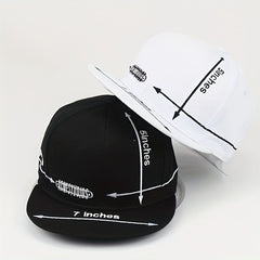 Unisex Embroidery Flat Brim Baseball Cap