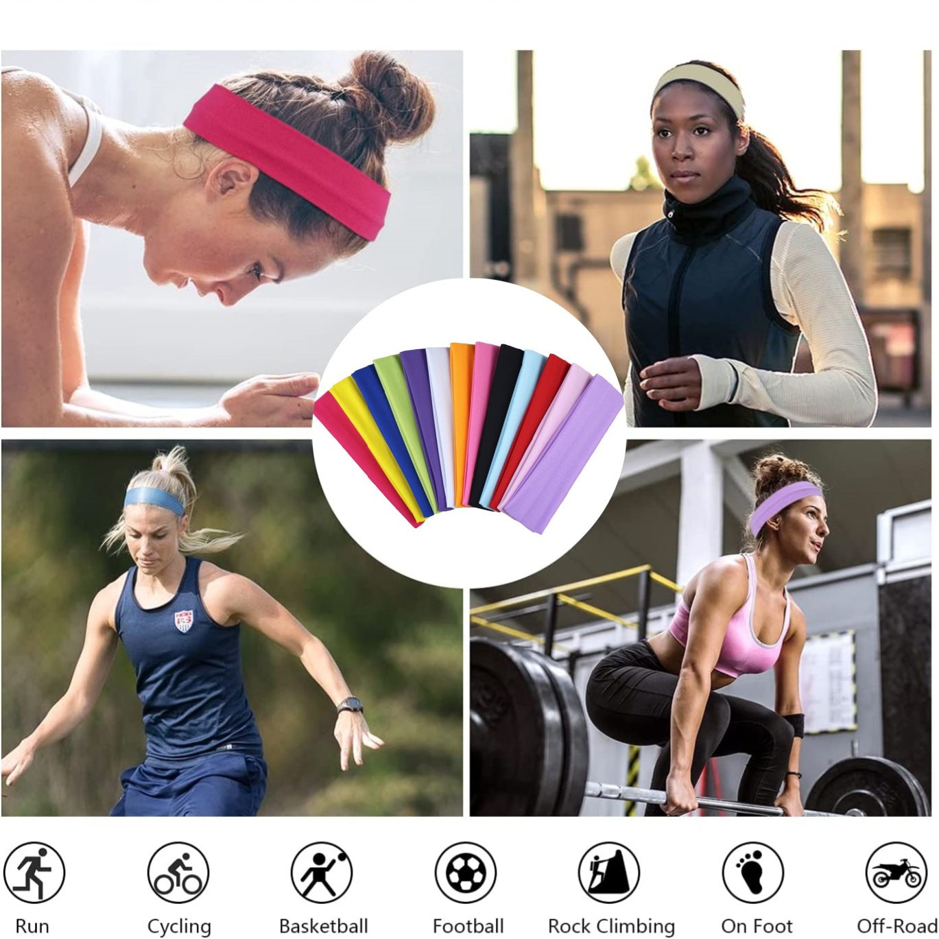 Stretchy Yoga Headband for Women Vibrant Comfortable Fit Workout Headband