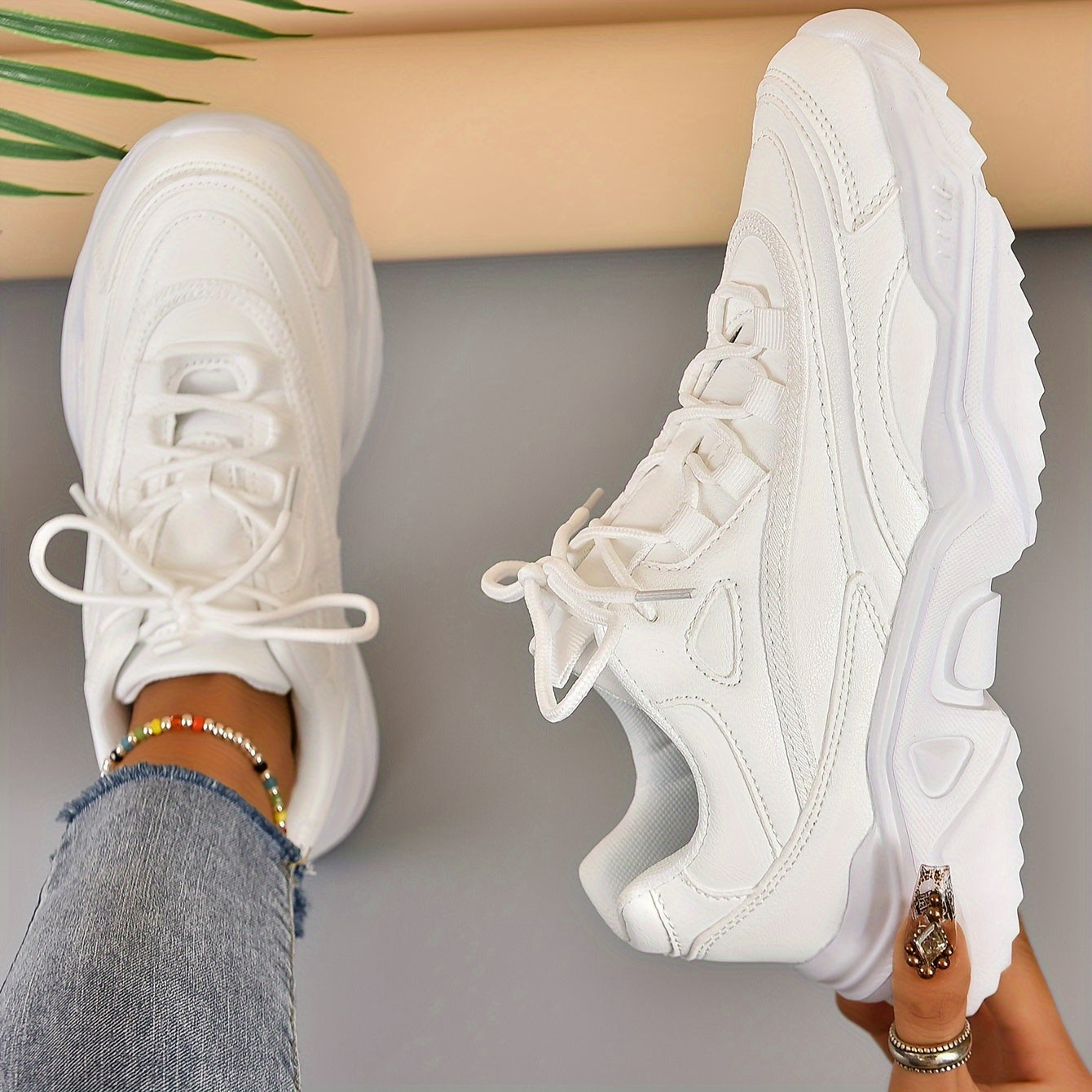 Warm Chunky Sports Shoes Lightweight Comfortable Non-slip Travel Shoes