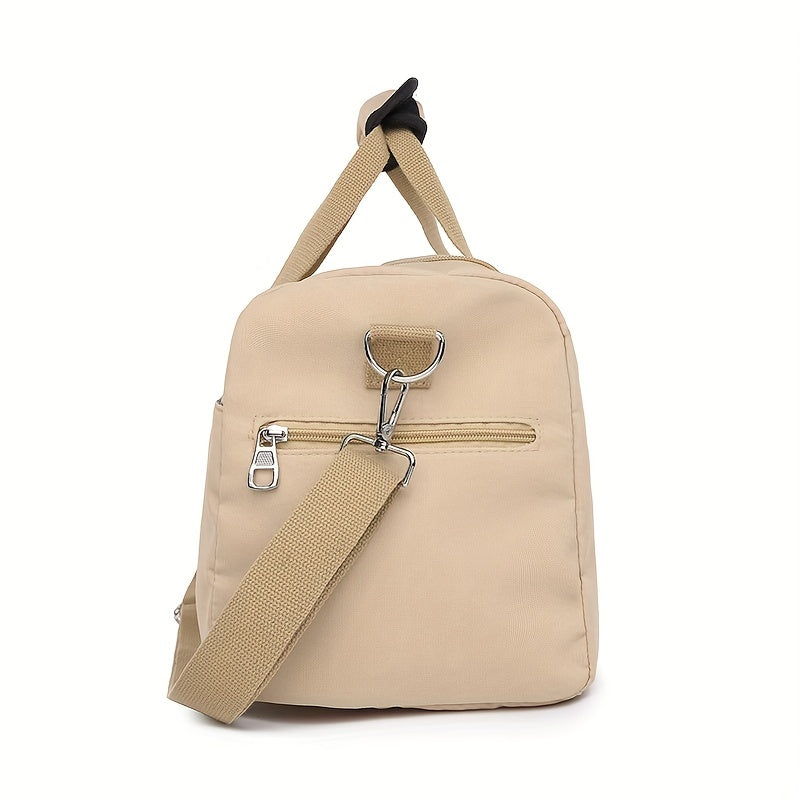 Nylon Letter Pattern Duffel Bag Short Trip Luggage Bag
