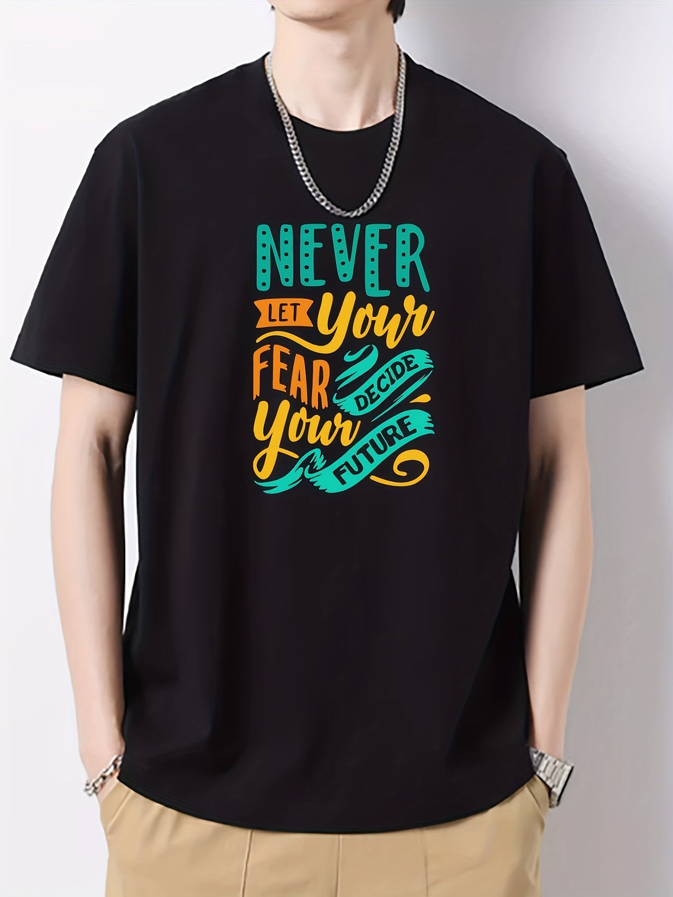 Men's Cotton Graphic Crew Neck Active T shirt