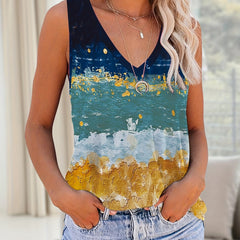 V Neck Tank Top Sleeveless Summer Casual Tank Top