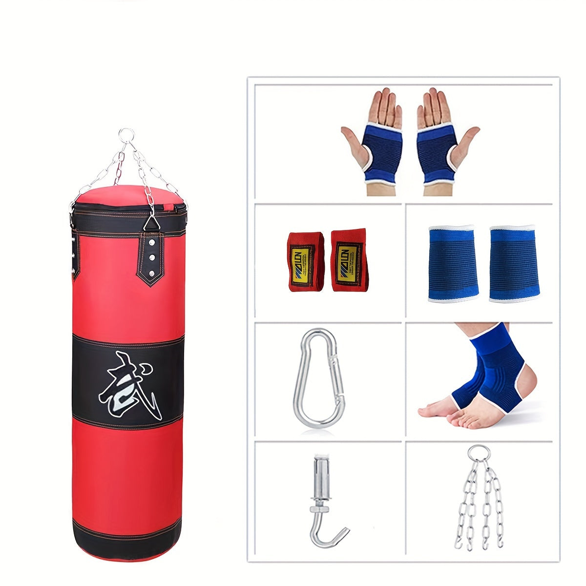 Adult Unisex Hanging Boxing Sandbag Set Martial Arts Combat Training