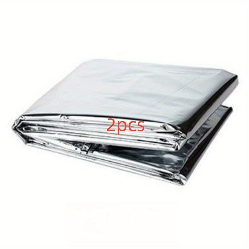 2pcs Emergency Insulation Blankets Aluminum Foil Sun Protection