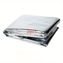 2pcs Emergency Insulation Blankets Aluminum Foil Sun Protection