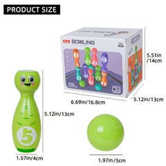 Kids Bowling Toy Set with Cartoon Fun Expressions