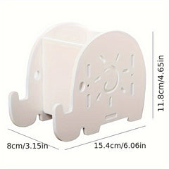 Elephant Desk Organizer Phone Stand Pen Holder Home Office Decor