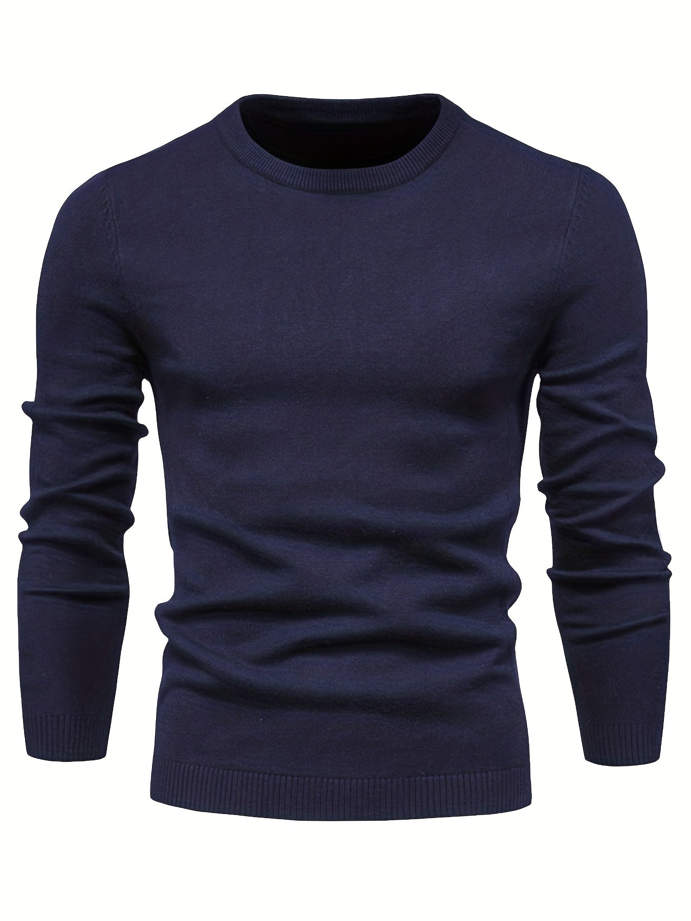 Men's Knitted Sweater Warm Crew Neck Pullover