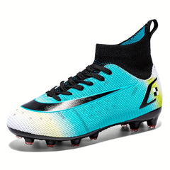 Youth Spiked Soccer Shoes - Lightweight Outdoor Training Football Shoes