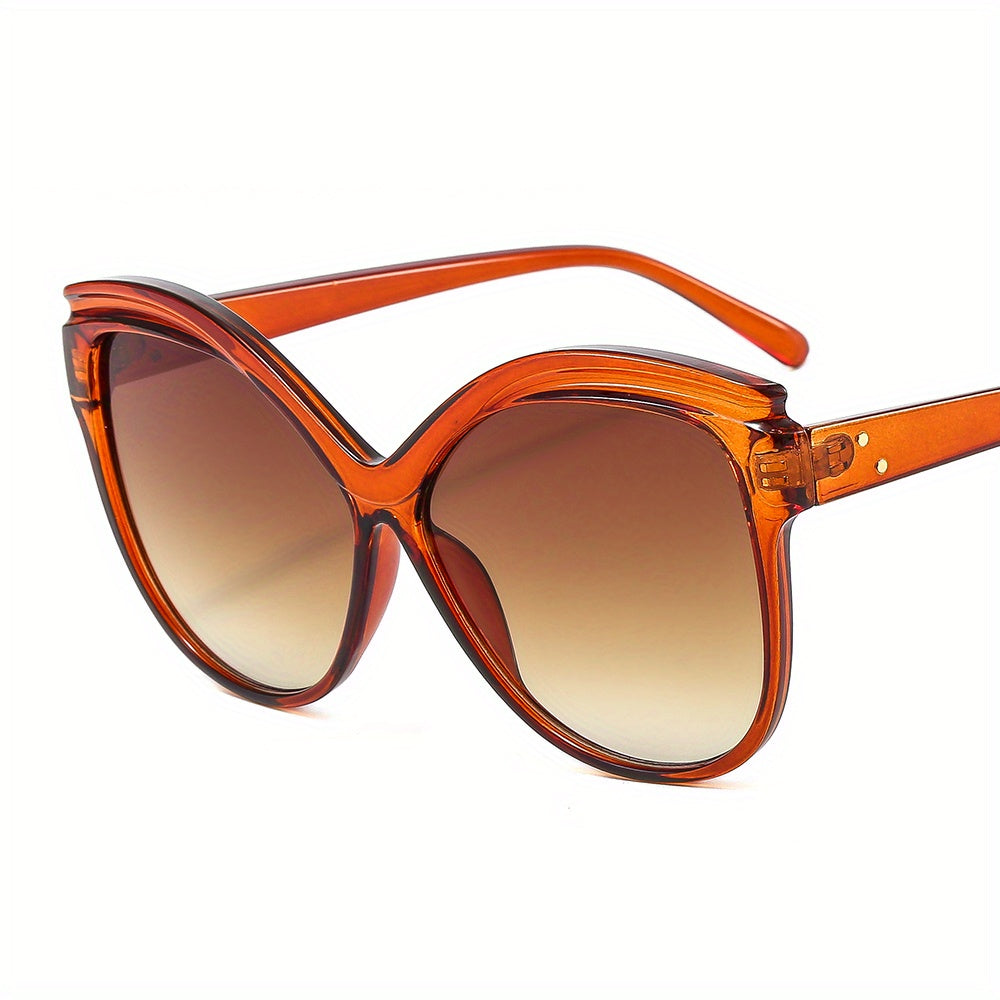 Oversized Cat Eye Sunglasses Gradient Lens Owl Frame Glasses UV400