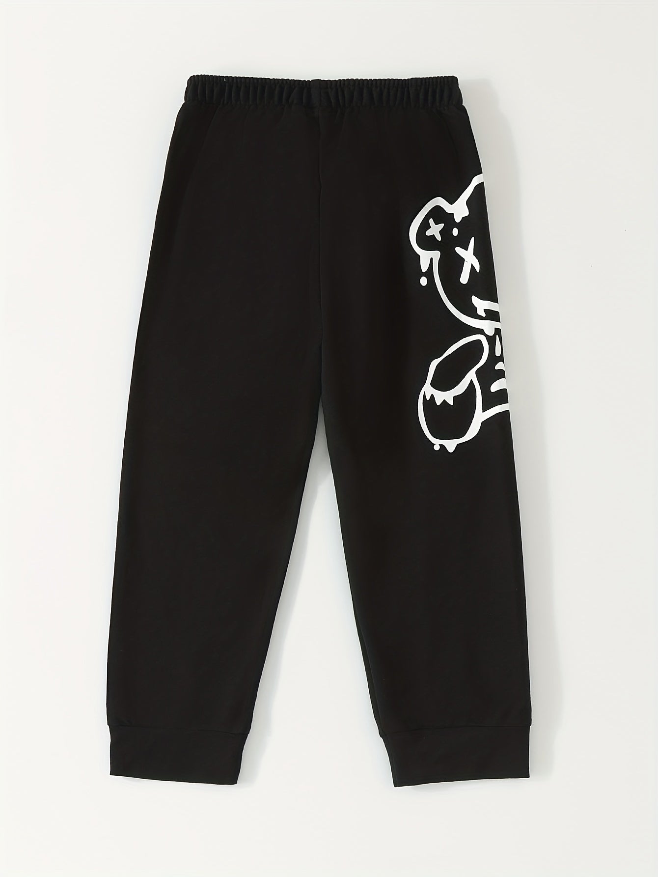 Boy's Bear Print Stretch Pants for Spring and Fall