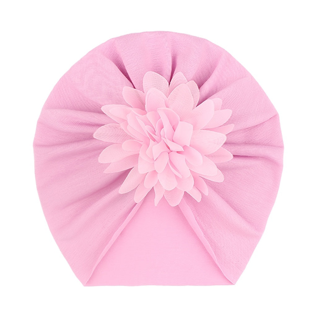 Chiffon Flower Baby Headscarf and Hat