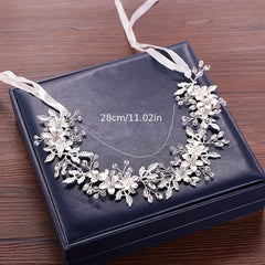 Crystal Rhinestone Leaf Wedding Headband Hair Accessories For Women