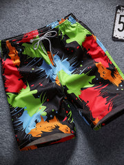 Multicolor Quick drying Mesh Lining Drawstring Swim Trunk Men's Swimwear Pants