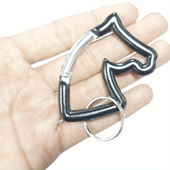 Outdoor Aluminum Carabiner Buckle Luggage Horse Head Key Chain