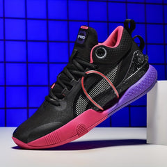 Men's Bball Shoes Comfy Non Slip Lace Up Sneakers