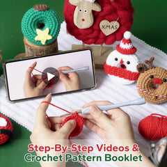 Beginner Crochet Kit: Woolen Doll Gift Set w/ Step-by-Step Video