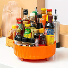 360° Rotating Condiment Storage Rack for Kitchen