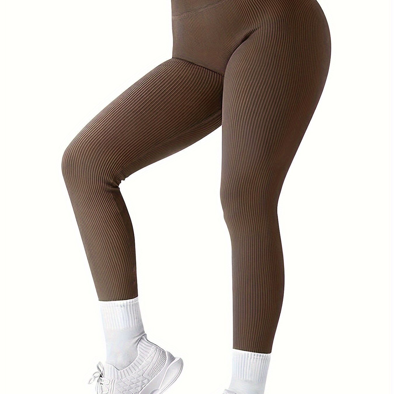 Seamless High Waist Rib Knit Yoga Pants