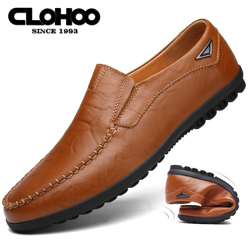 CLOHOO Custom Leather Loafers Lightweight Casual Sneakers