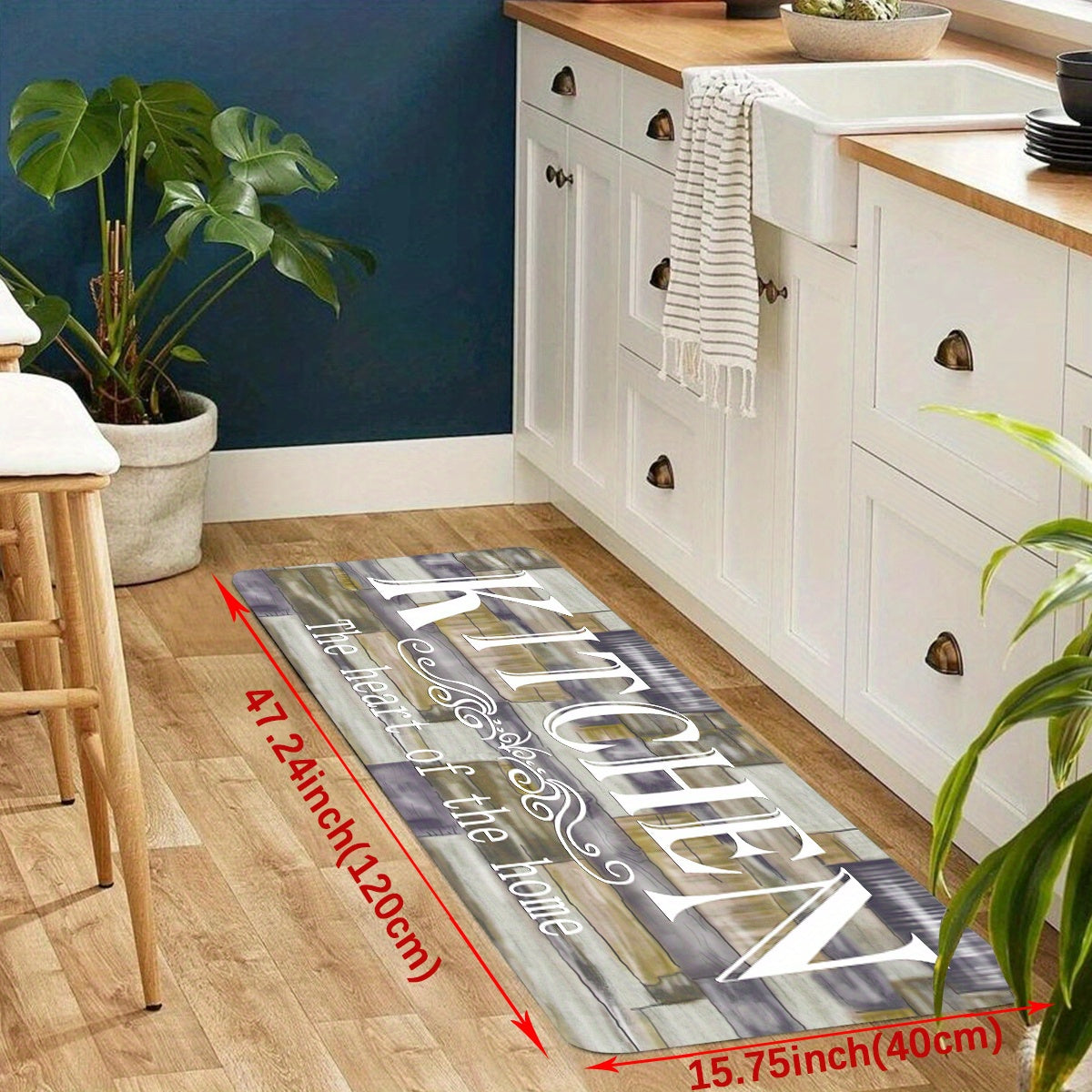 Stain Resistant Kitchen Rug Soft Memory Foam Mat Anti Fatigue Rug Runner