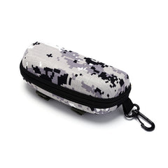 Camouflage Outdoor Goggle Storage Case Zipper Hook Reading Glasses Box