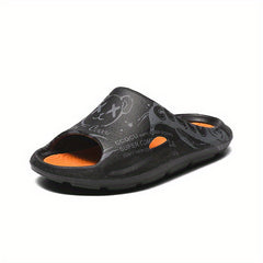 Men's Anime Print Non Slip Platform Slides Soft Sole Cloud Slides