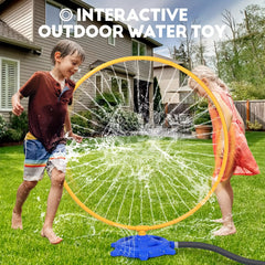 2-in-1 Water Sprinkler Toy with 2 Nozzles for Interactive Outdoor Water Play