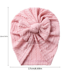 Baby Bow Pullover Hat Knitted Twist Braid Indian Hat