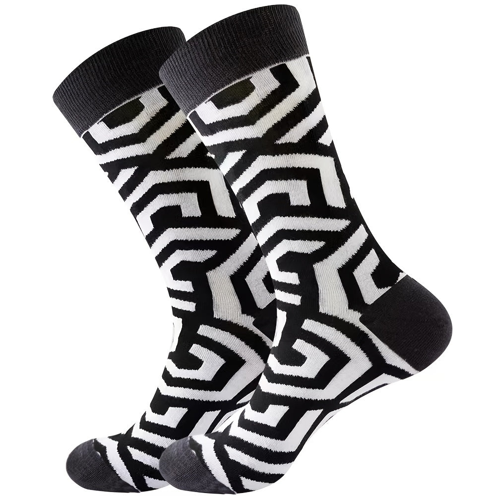 Stripe Colorful Street Calf Compression Socks Unisex