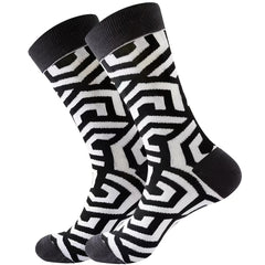 Stripe Colorful Street Calf Compression Socks Unisex