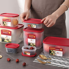 6pcs Plastic Fresh keeping Boxes Food Bento Box Refrigerator Special Plastic Box