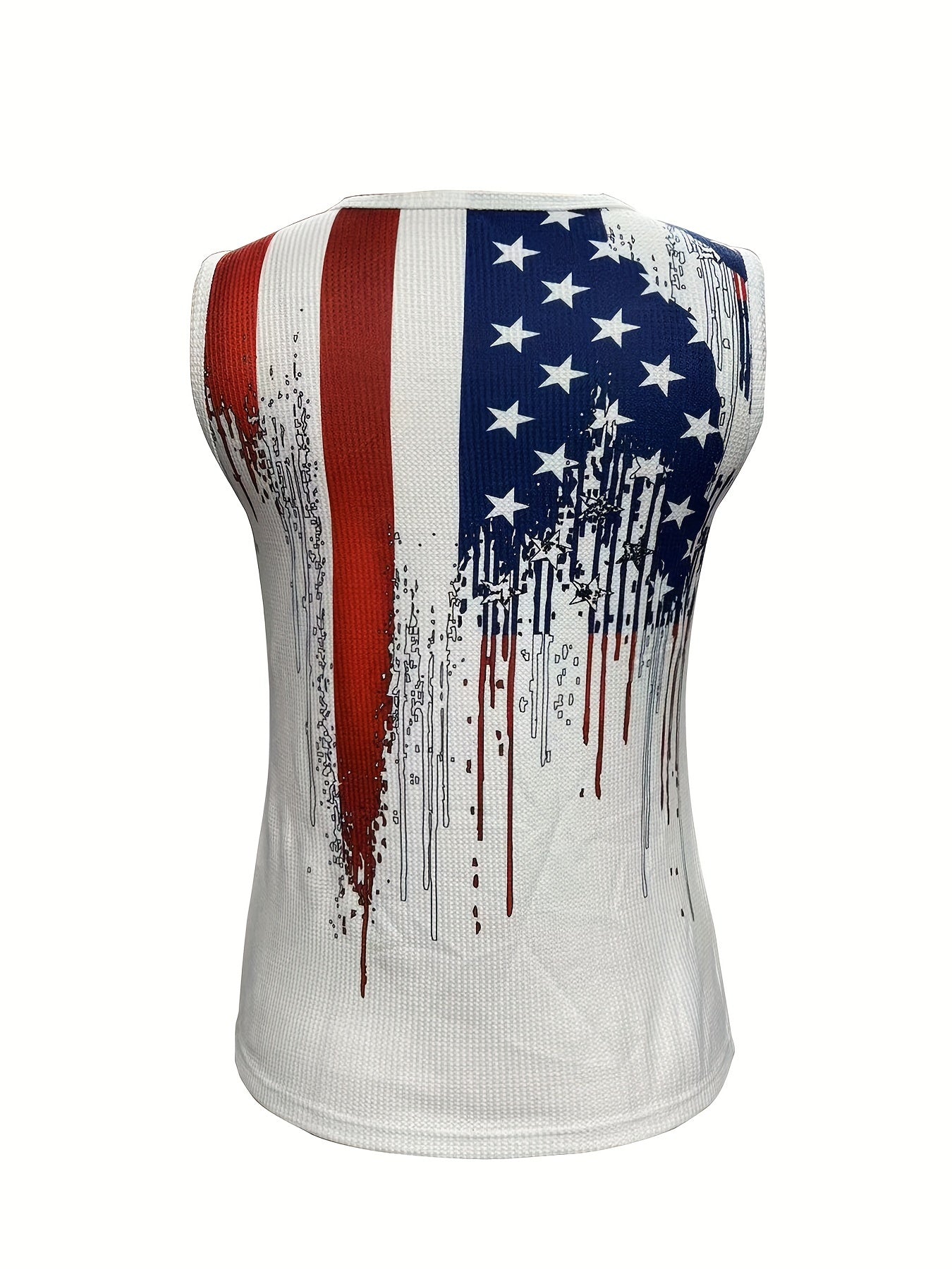 Print V Neck Tank Top Sexy Summer Sleeveless Top Women's Clothing