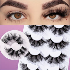6D Cross Style Messy False Eyelashes Fluffy Wispy Curly Makeup Lashes Extension