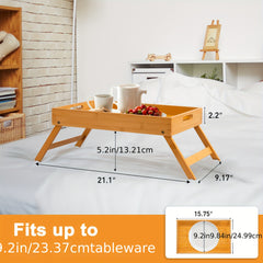 Bamboo Folding Tray Table Multifunctional Household Small Table