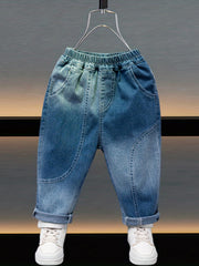 Boy's Cartoon Characters Denim Pants for Spring/Autumn
