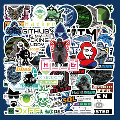 50 Unique Hacker Programming Stickers for Laptops Skateboards Helmets