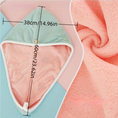Soft Hair Drying Cap Double Layer Thickened Hair Towel Absorbent Quick Drying